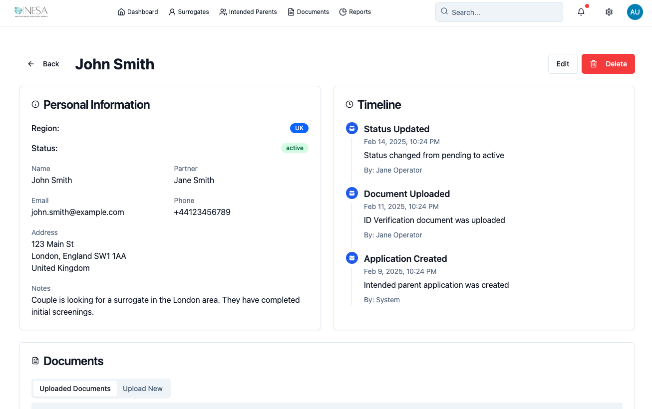 Custom Surrogacy CRM