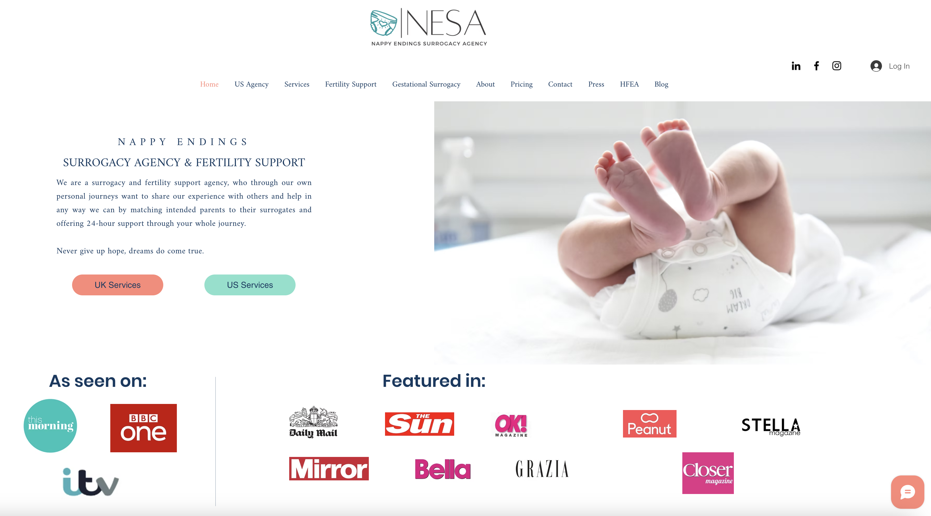 Bespoke Website Development for UK Surrogacy Agency